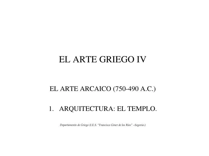 el arte griego iv