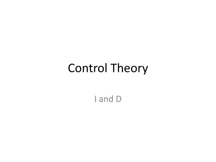control theory