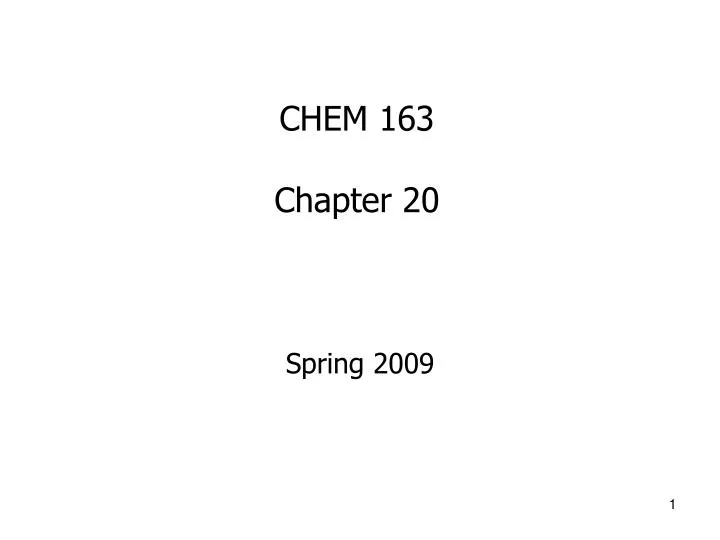 chem 163 chapter 20