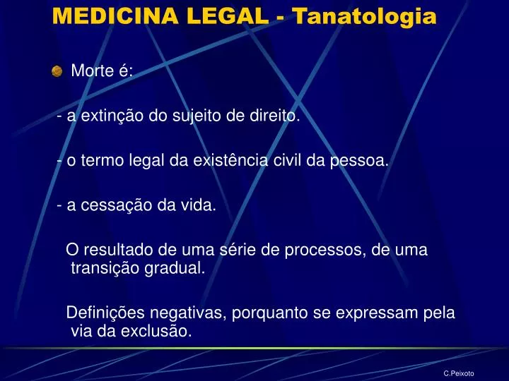 medicina legal tanatologia