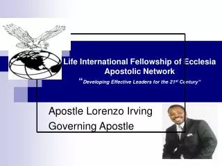 Apostle Lorenzo Irving Governing Apostle