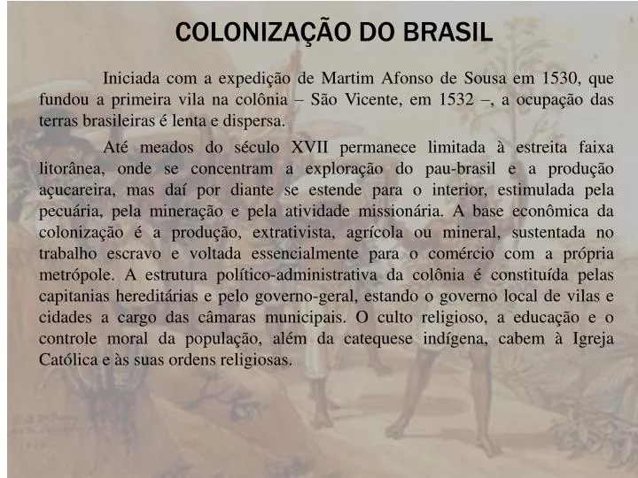 coloniza o do brasil
