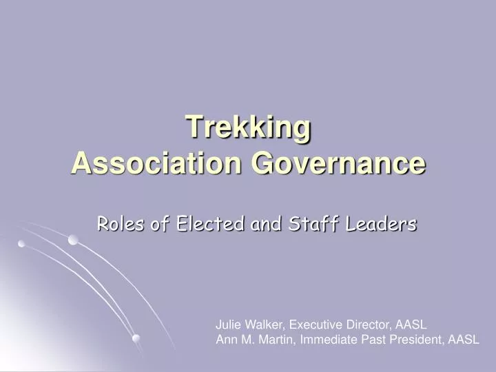 trekking association governance