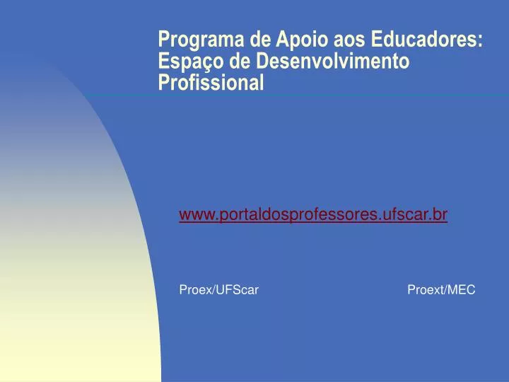programa de apoio aos educadores espa o de desenvolvimento profissional