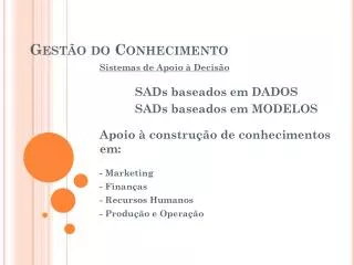 gest o do conhecimento