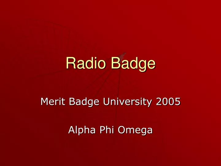 radio badge