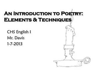 An Introduction to Poetry: Elements &amp; Techniques