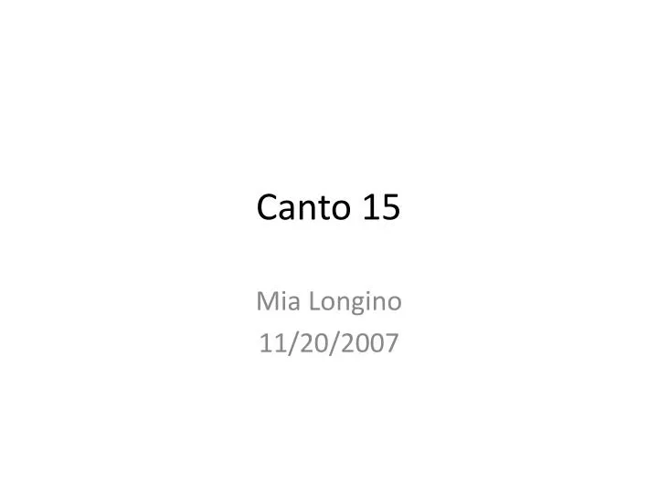 canto 15