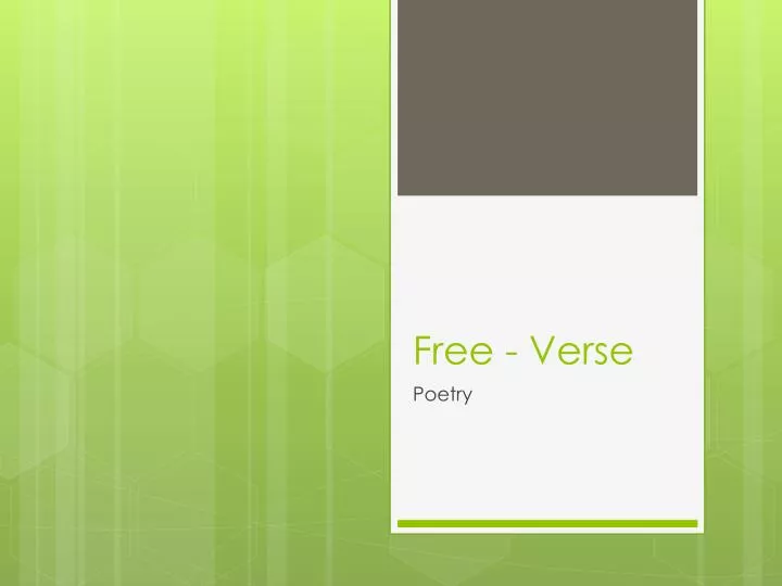 free verse