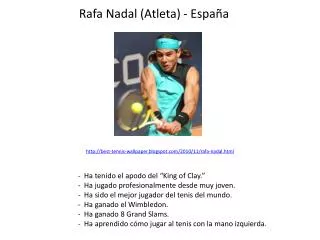 rafa nadal atleta espa a