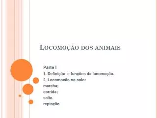 locomo o dos animais