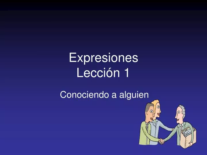 expresiones lecci n 1