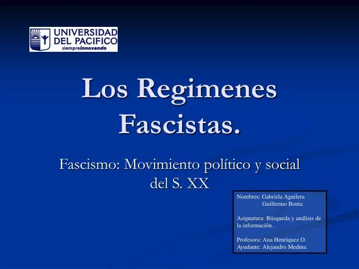 los regimenes fascistas