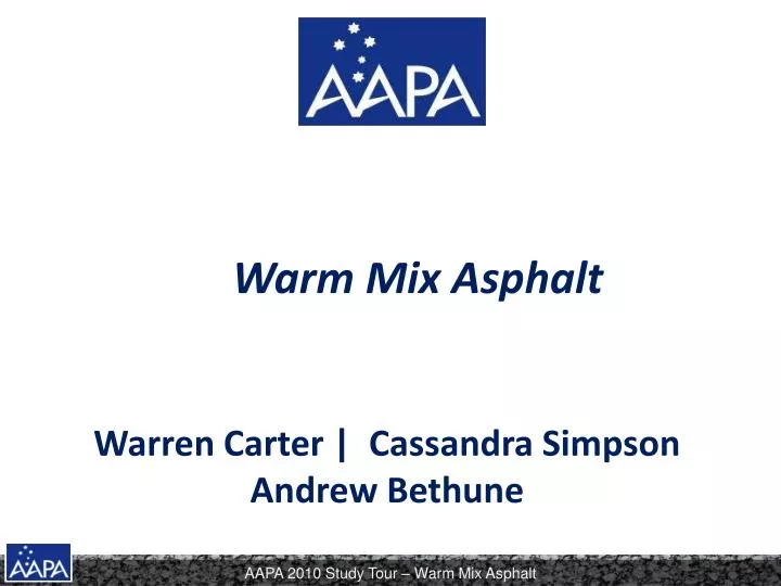 warm mix asphalt