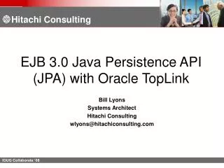 EJB 3.0 Java Persistence API (JPA) with Oracle TopLink
