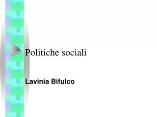 politiche sociali
