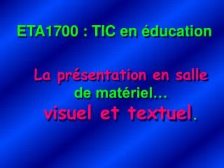eta1700 tic en ducation