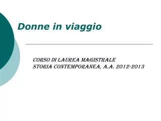 donne in viaggio