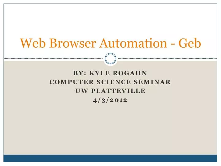 web browser automation geb