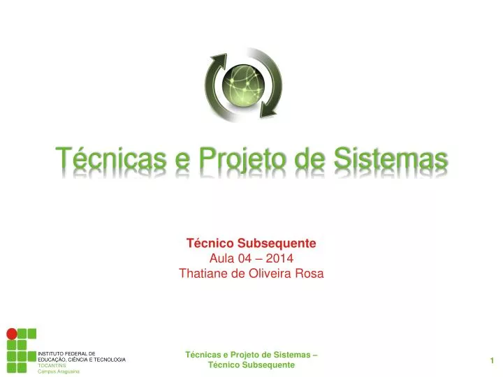 t cnicas e projeto de sistemas