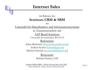 internet sales
