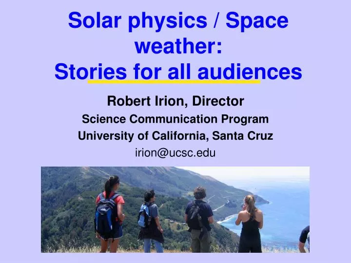 solar physics space weather stories for all audiences