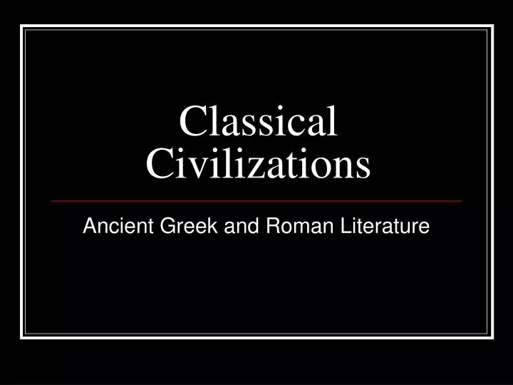 classical civilizations
