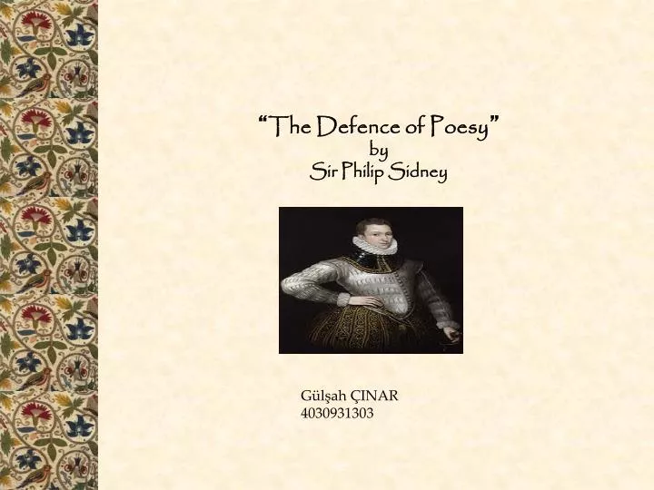 the defence of poesy by sir philip sidney