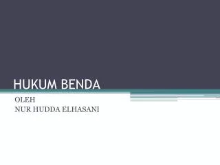 hukum benda