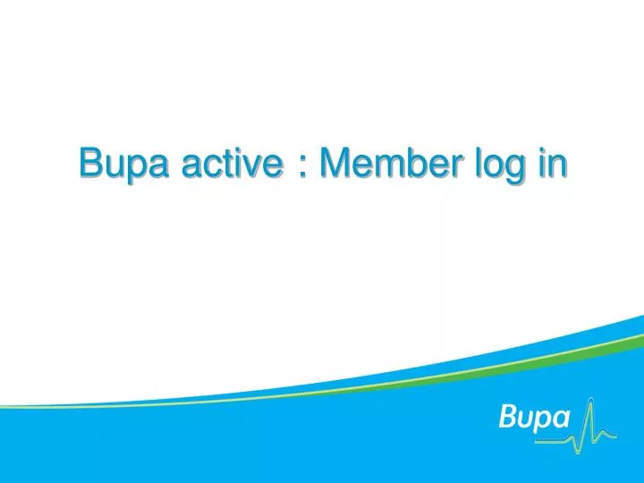 bupa active member log in