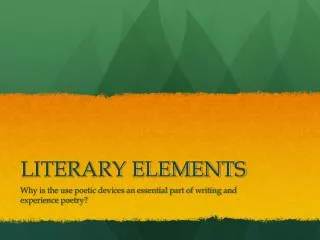 LITERARY ELEMENTS