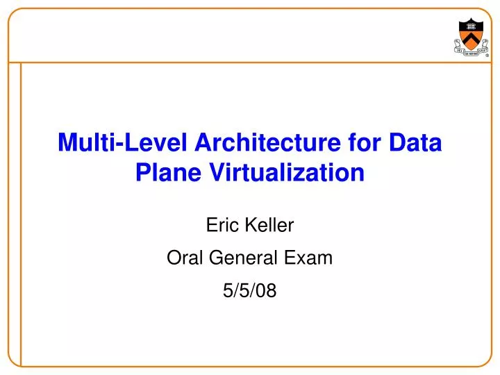multi level architecture for data plane virtualization