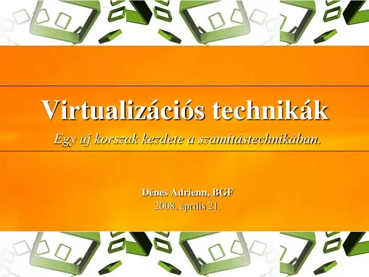 virtualiz ci s technik k