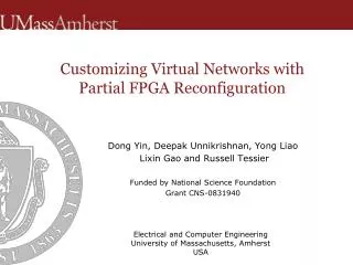 Customizing Virtual Networks with Partial FPGA Reconfiguration