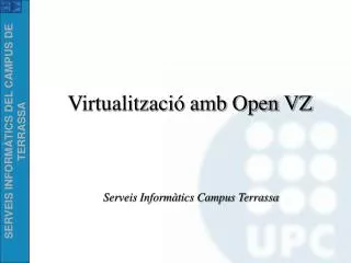 virtualitzaci amb open vz