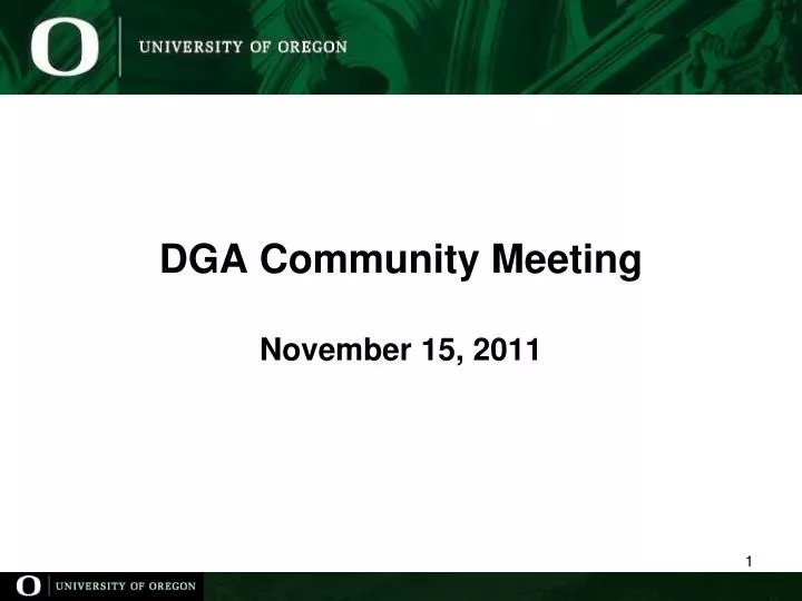 dga community meeting november 15 2011