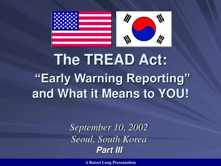 the tread act early warning reporting and what it means to you