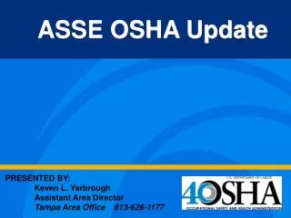 ASSE OSHA Update