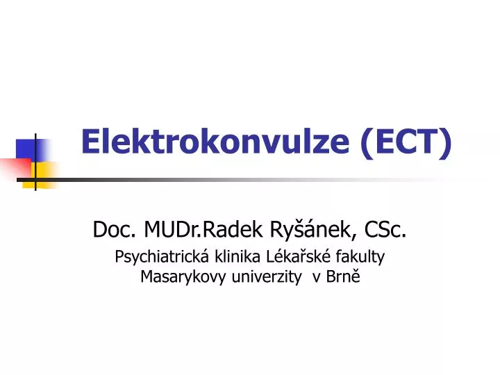 elektrokonvulze ect