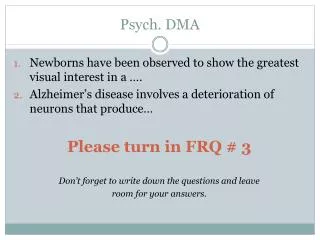 Psych. DMA