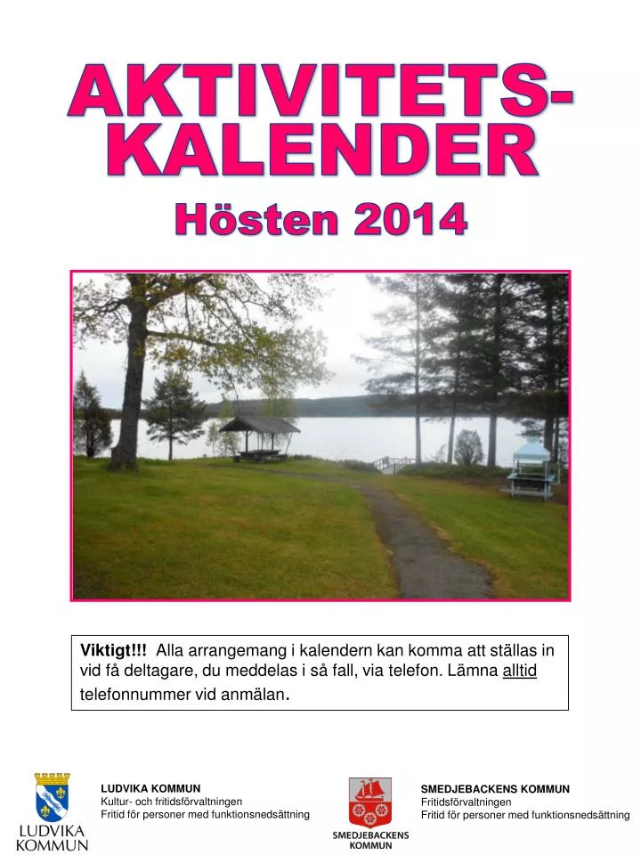 aktivitets kalender h sten 2014