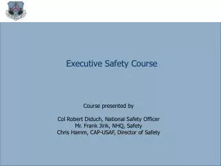 Executive Safety Course