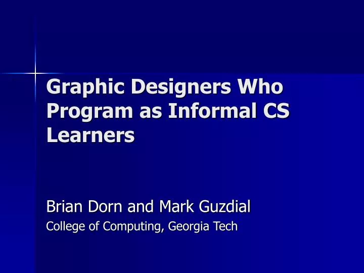 graphic designers who program as informal cs learners