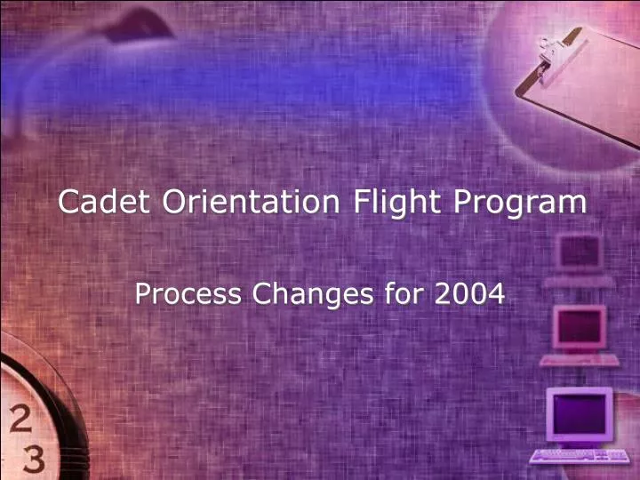 cadet orientation flight program