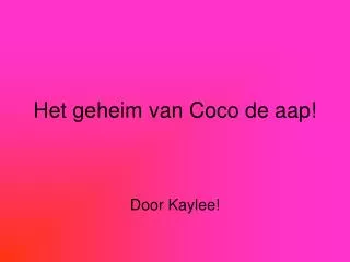 het geheim van coco de aap