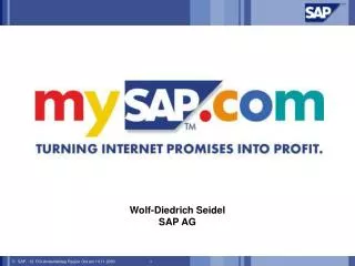 Wolf-Diedrich Seidel SAP AG