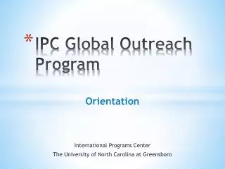 IPC Global Outreach Program