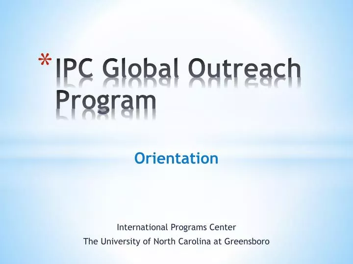 ipc global outreach program