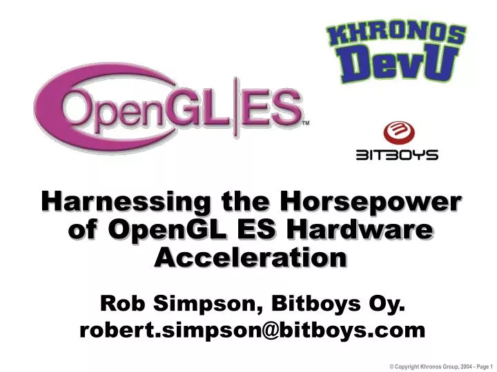 harnessing the horsepower of opengl es hardware acceleration