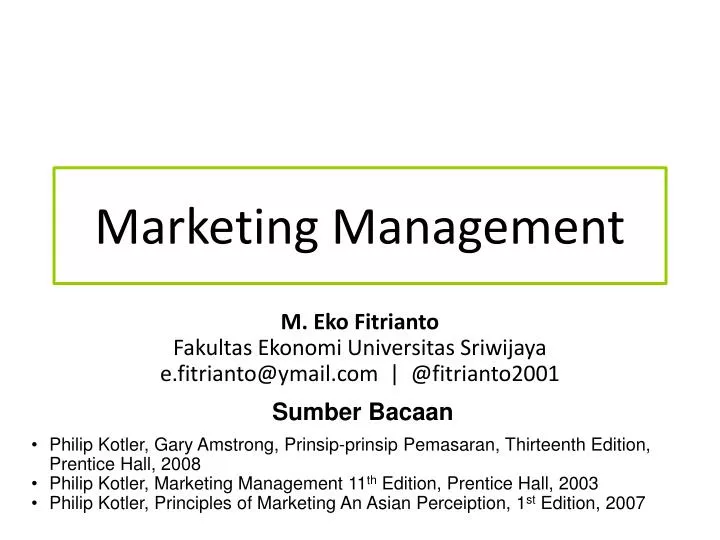 marketing management